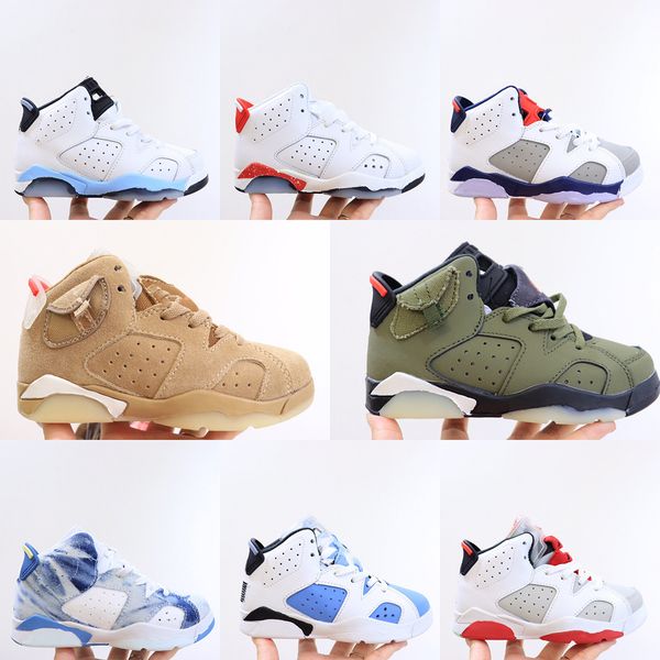 children 6s basketball shoes for boys girls infrared carmine green khaki unc maroon youth sports sneakers kids size eu28-37, Black
children 6s basketball shoes for boys girls infrared carmine green khaki unc maroon youth sports sneakers kids size eu28-37, Black