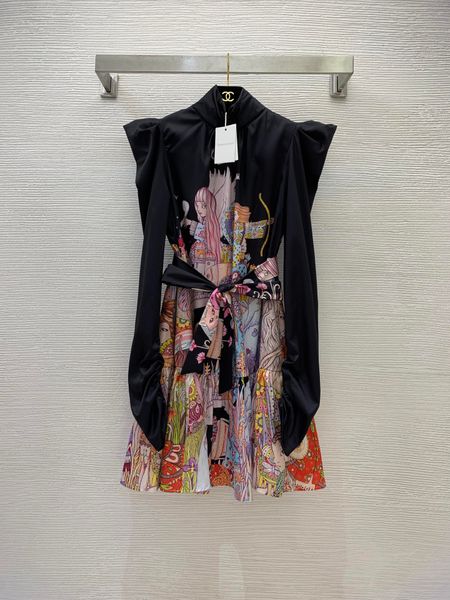 2022 spring designer dresses craft printed solid color fashion personalized dress, Black;gray
2022 spring designer dresses craft printed solid color fashion personalized dress, Black;gray