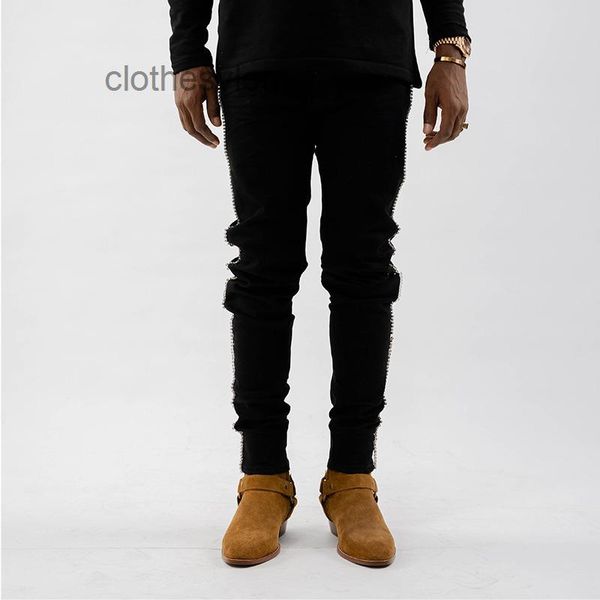 amirs 2022 jeans ch designer street brand wash water black diamond side elastic slim fit small leg men, Blue
amirs 2022 jeans ch designer street brand wash water black diamond side elastic slim fit small leg men, Blue
