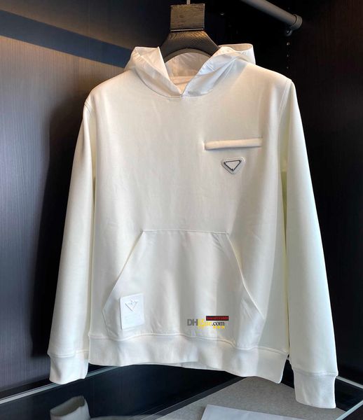 men's fashion designer hoodie ylon stitching material european size luxury casual mens hoodies, Black
men's fashion designer hoodie ylon stitching material european size luxury casual mens hoodies, Black