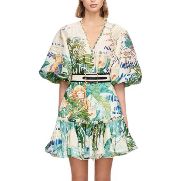 new fashion runway summer women's dress elegancasual spring floral print slim button lady dress a line o neck chiffon single breasted w, Black;gray
new fashion runway summer women's dress elegancasual spring floral print slim button lady dress a line o neck chiffon single breasted w, Black;gray