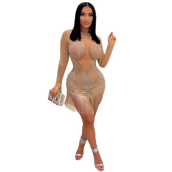 bodycon club party dresses for women long sleeve rhinestone sparkly tassel night out dress mesh sheer, White;black
bodycon club party dresses for women long sleeve rhinestone sparkly tassel night out dress mesh sheer, White;black