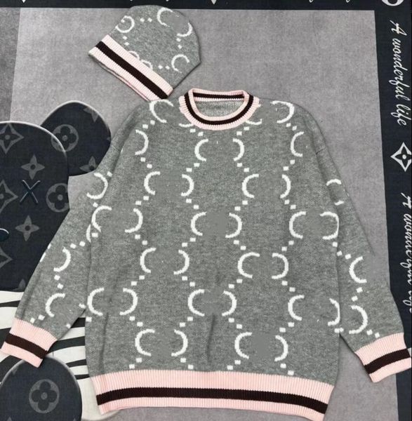 women's sweater 2022gg spring autumn new letter jacquard color contrast pullover sweater women long sleeve versatile knitwear top, White;black
women's sweater 2022gg spring autumn new letter jacquard color contrast pullover sweater women long sleeve versatile knitwear top, White;black