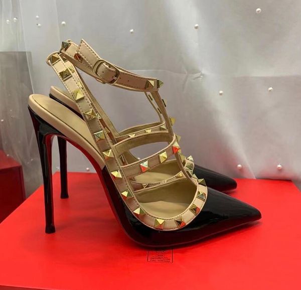 designer sandals rivets high heel shoes 6cm 8cm 10cm thin heels pointed toe genuine leather shallow two belts black red wedding shoes with b
designer sandals rivets high heel shoes 6cm 8cm 10cm thin heels pointed toe genuine leather shallow two belts black red wedding shoes with b