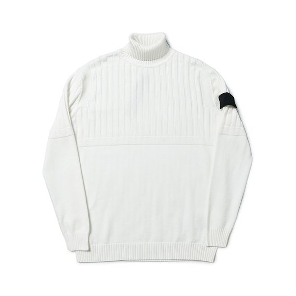 

Men's Plus Size Sweaters High Lapels Pullovers Warm Sweater Winter New Tops Long Sleeve High-end Jumpers ST-1961, White-st-1961