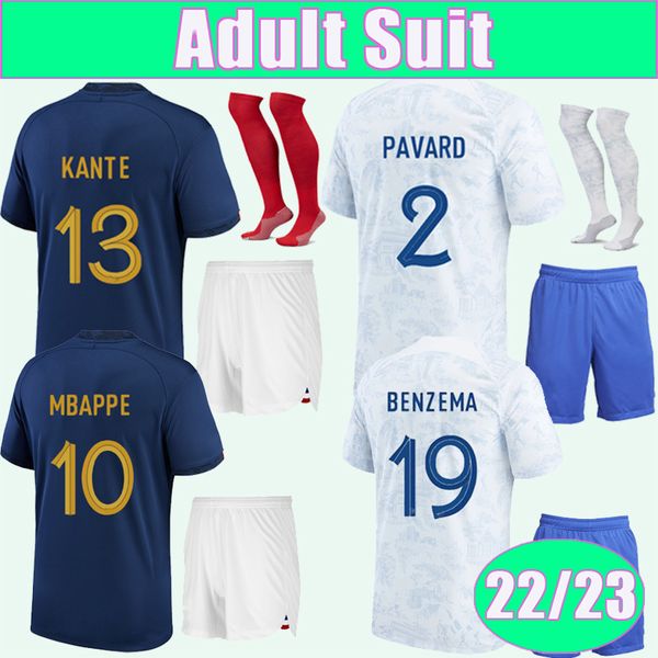 22 23 mbappe giroud suit soccer jerseys kante griezmann benzema dembele home away suit socks football shirts, Black;yellow
22 23 mbappe giroud suit soccer jerseys kante griezmann benzema dembele home away suit socks football shirts, Black;yellow