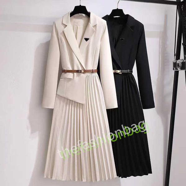 womens designer dresses arly spring new large size women's french temperament suit collar sense of false two dresses, Black;gray
womens designer dresses arly spring new large size women's french temperament suit collar sense of false two dresses, Black;gray