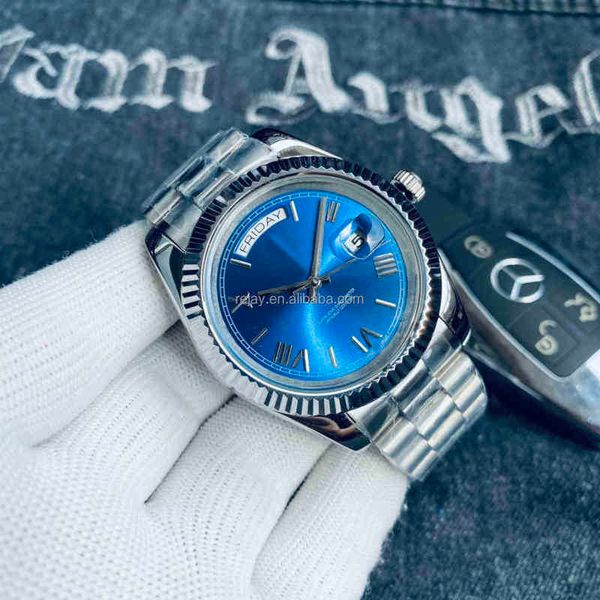 luxury day shanghai 2813 automatic mechanical movement 40mm silver 316l stainless steel watches
luxury day shanghai 2813 automatic mechanical movement 40mm silver 316l stainless steel watches