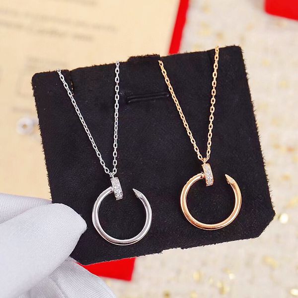 european and american nail necklace designer women's pendant luxury 18k gold couple gift 316l stainless steel jewelry factory wholesale, Silver
european and american nail necklace designer women's pendant luxury 18k gold couple gift 316l stainless steel jewelry factory wholesale, Silver