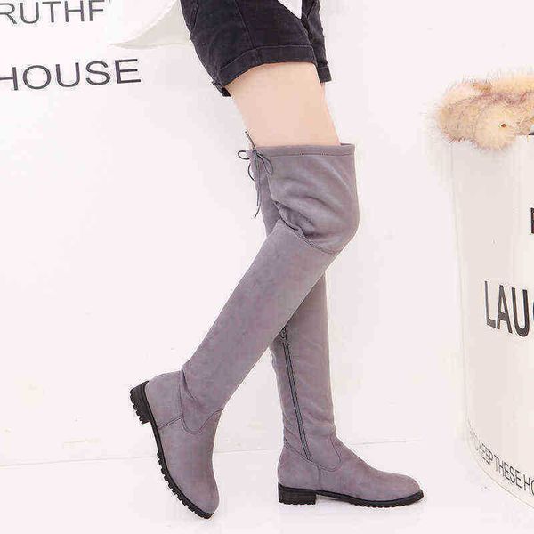 women boots large 's knee length slim high martin low heels single flat bottomed, Black
women boots large 's knee length slim high martin low heels single flat bottomed, Black