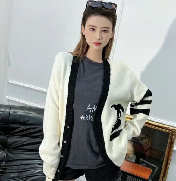 designer 2022 new women's sweaters spring autumn loose casual knitted cardigan sweater women sweatersyrcl, White;black
designer 2022 new women's sweaters spring autumn loose casual knitted cardigan sweater women sweatersyrcl, White;black