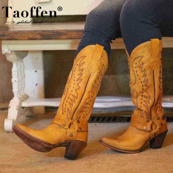 boots taoffen big size 35-43 long for women belt decoration embroidery shoes 2023 winter half calf vintage female footwear 220805, Black
boots taoffen big size 35-43 long for women belt decoration embroidery shoes 2023 winter half calf vintage female footwear 220805, Black