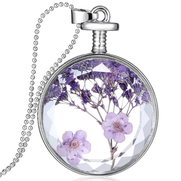 dried flower glass long necklace for women gold color pendant necklace fashion jewelry party gift, Silver
dried flower glass long necklace for women gold color pendant necklace fashion jewelry party gift, Silver
