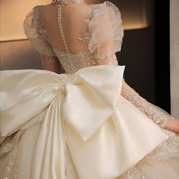 luxury ball gown wedding dresses 2023 long sleeve crystal princess gowns sweetheart corset organza cathedral church plus size bride dress, White
luxury ball gown wedding dresses 2023 long sleeve crystal princess gowns sweetheart corset organza cathedral church plus size bride dress, White
