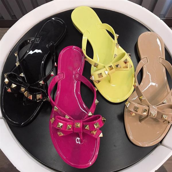 summer shoes woman sandals rivets big bowknot flip flops beach sandalias femininas flat jelly designer sandal xx-0012259w, Black
summer shoes woman sandals rivets big bowknot flip flops beach sandalias femininas flat jelly designer sandal xx-0012259w, Black