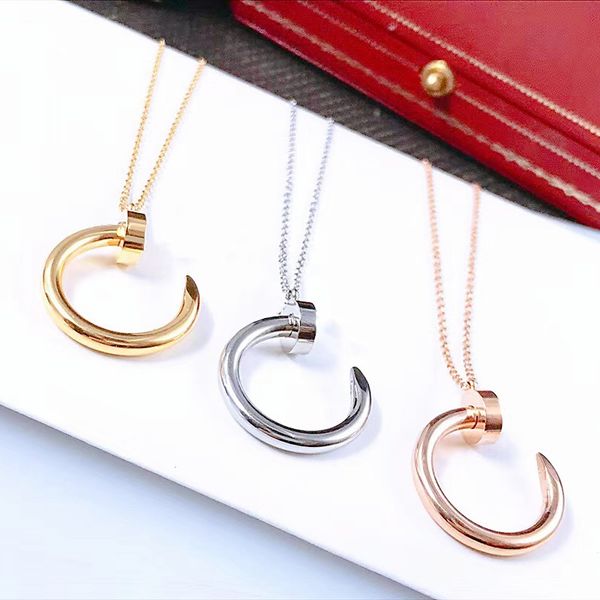 european and american nail necklace fashion designer pendant classic 18k gold lovers gifts 316l stainless steel jewelry factory wholesale an, Silver
european and american nail necklace fashion designer pendant classic 18k gold lovers gifts 316l stainless steel jewelry factory wholesale an, Silver