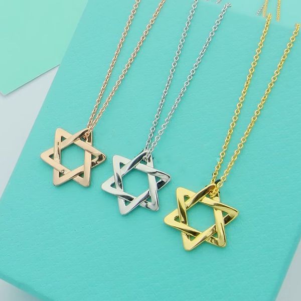 hexagram pendant necklace with diamonds designer jewelry womens necklaces as gift with blue box, Silver
hexagram pendant necklace with diamonds designer jewelry womens necklaces as gift with blue box, Silver