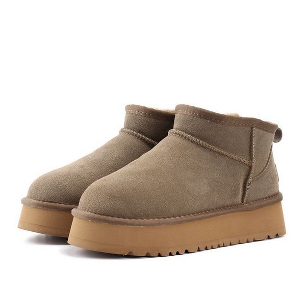 brand mini platform boot woman winter wgg ankle australia snow ug boots thick bottom real leather warm fluffy booties with fur pt103101, Black
brand mini platform boot woman winter wgg ankle australia snow ug boots thick bottom real leather warm fluffy booties with fur pt103101, Black
