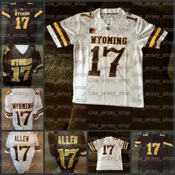 american college football wear men's wyoming cowboys josh #17 allen brown and white football jersey college football jersey s-3xl, Black
american college football wear men's wyoming cowboys josh #17 allen brown and white football jersey college football jersey s-3xl, Black