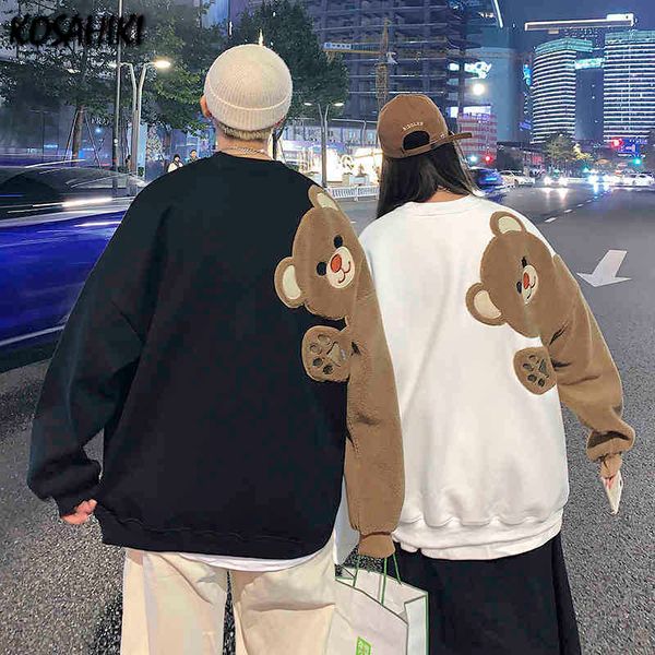 hoodiekosahiki cute bear patch crew neck sweatshirt women 2021 spring autumn new hoodies couple korean streetwear, Black
hoodiekosahiki cute bear patch crew neck sweatshirt women 2021 spring autumn new hoodies couple korean streetwear, Black