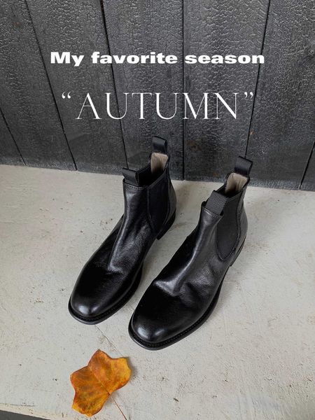 boots dress shoes grape mama studiolee leather pleats fashionable and versatile round head thick bottom chimney chelsea short boots for girl, Black
boots dress shoes grape mama studiolee leather pleats fashionable and versatile round head thick bottom chimney chelsea short boots for girl, Black