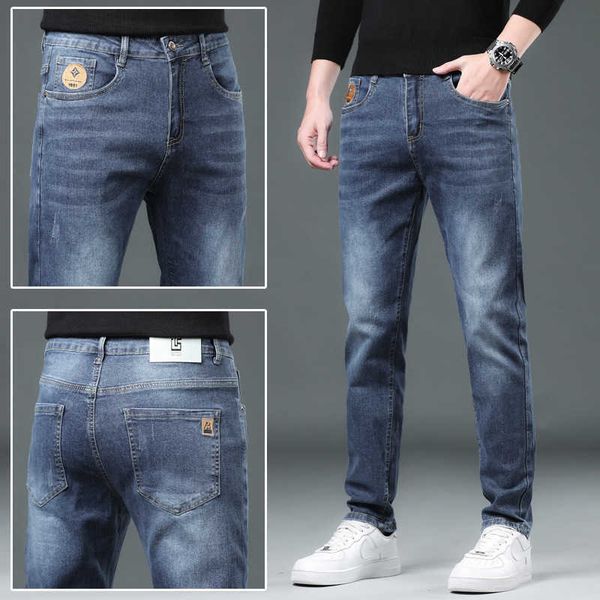 fashion jeans for men slim casual small straight trousers casual high-end, Blue
fashion jeans for men slim casual small straight trousers casual high-end, Blue