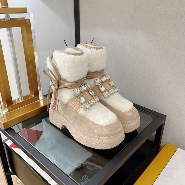2022 new diamond square button wool short boots women's thick bottom muffin martin head real fur integrated snow, Black
2022 new diamond square button wool short boots women's thick bottom muffin martin head real fur integrated snow, Black
