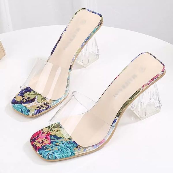 slippers woman summer slipper clear transparent square high heels pvc graffiti open toe sandals shoes, Black
slippers woman summer slipper clear transparent square high heels pvc graffiti open toe sandals shoes, Black