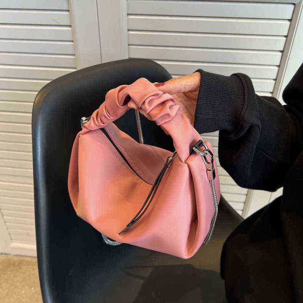 evening bags women's new solid color pleated tote bag daily simple lightweight metal chain shoulder lady pink cute s 220623
evening bags women's new solid color pleated tote bag daily simple lightweight metal chain shoulder lady pink cute s 220623