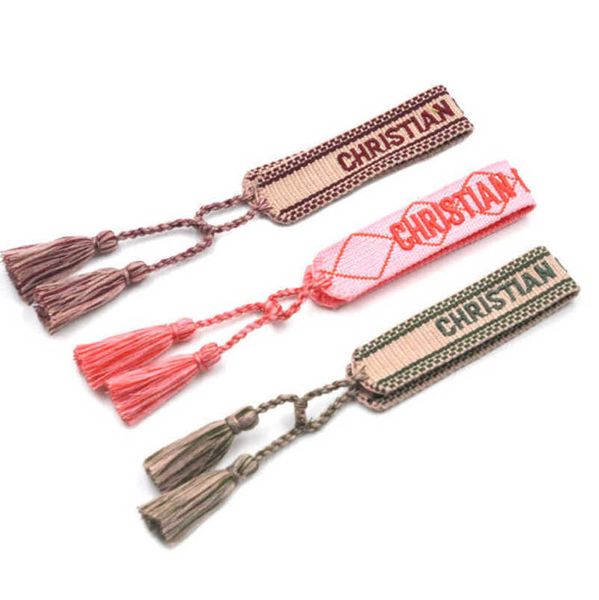 bracelets luxury women's fashion brand d designer bangle jewelry embroidered word bracelet letter rope woven tassel simple trinket men, Golden;silver
bracelets luxury women's fashion brand d designer bangle jewelry embroidered word bracelet letter rope woven tassel simple trinket men, Golden;silver