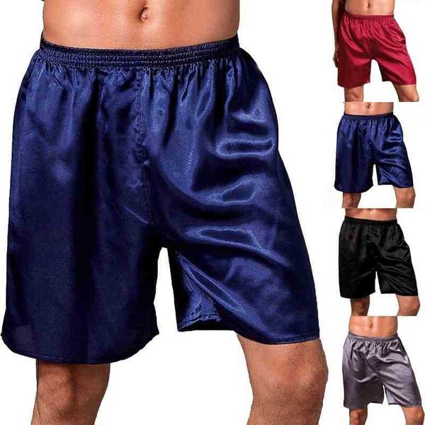 summer casual loose men's satin silk shorts spwear soft boxer pajama nightwear under beach male shorts fasion style, White;black
summer casual loose men's satin silk shorts spwear soft boxer pajama nightwear under beach male shorts fasion style, White;black