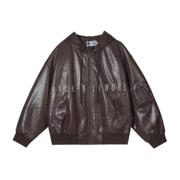 men pu leather coats padded jacket gothic graphic vintage hooded heavy winter thick thermal outwear bomber, Black;brown
men pu leather coats padded jacket gothic graphic vintage hooded heavy winter thick thermal outwear bomber, Black;brown