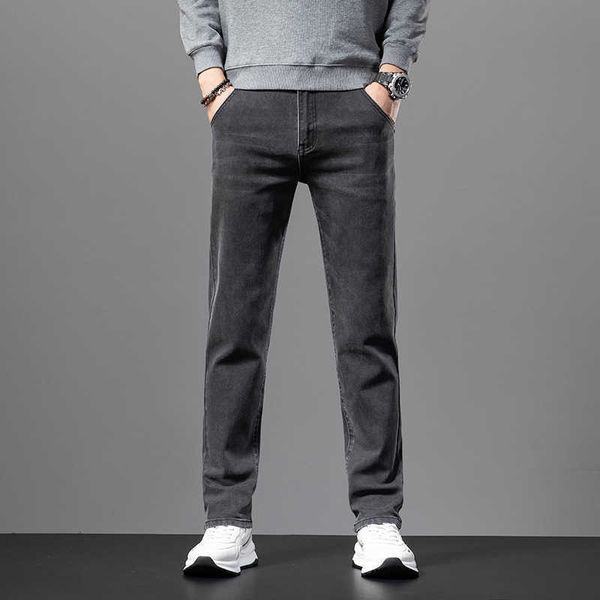 men's elastic jeans autumn and winter fashion brand loose straight tube pants, Blue
men's elastic jeans autumn and winter fashion brand loose straight tube pants, Blue