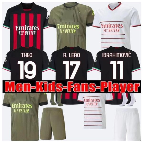 22/23 ac milans ibrahimovic giroud soccer jerseys 2022 theo brahim tonali shirt romagnoli r.leao s.castillejo kessie saelemaekers football u, Black;yellow
22/23 ac milans ibrahimovic giroud soccer jerseys 2022 theo brahim tonali shirt romagnoli r.leao s.castillejo kessie saelemaekers football u, Black;yellow
