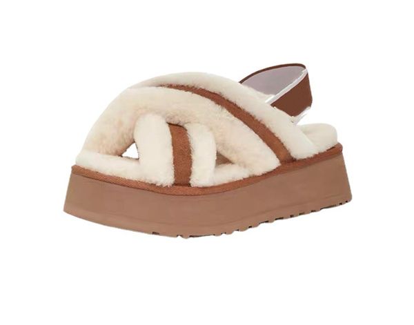 plush slippers sheepskin women boots winter shoes cross open-toed wool slipper warm fur booties women's sandals, Black
plush slippers sheepskin women boots winter shoes cross open-toed wool slipper warm fur booties women's sandals, Black