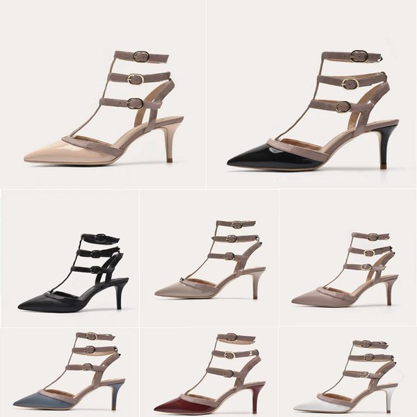 designer women sandals high heels slippers stranded hollow pointed head strap roman stud roman rivet leather outdoor wedding party dress sho, Black
designer women sandals high heels slippers stranded hollow pointed head strap roman stud roman rivet leather outdoor wedding party dress sho, Black