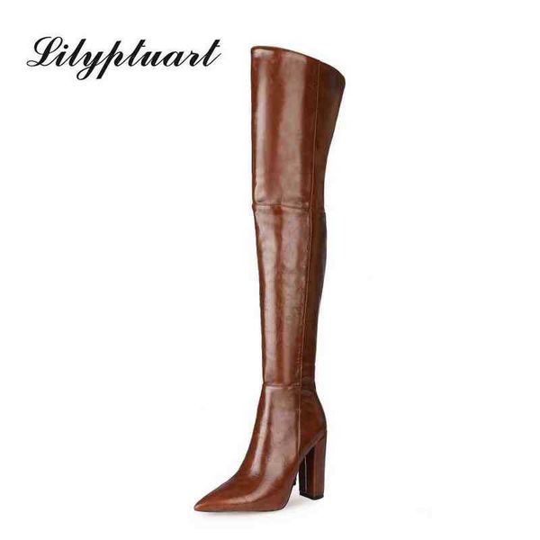 boots high heel over knee women fashion faux leather dij be toe woman winter autumn shoes 220901, Black
boots high heel over knee women fashion faux leather dij be toe woman winter autumn shoes 220901, Black