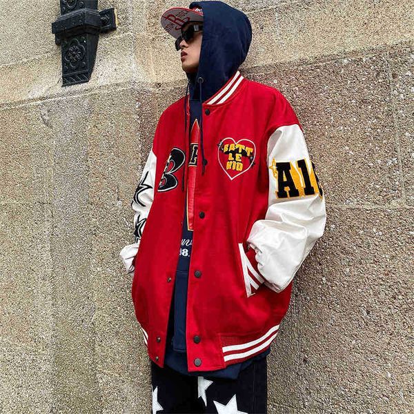 hoodietowel embroidered american hip hop baseball suit men's high street patchwork jacket loose couple spring and autumn versatile, Black
hoodietowel embroidered american hip hop baseball suit men's high street patchwork jacket loose couple spring and autumn versatile, Black