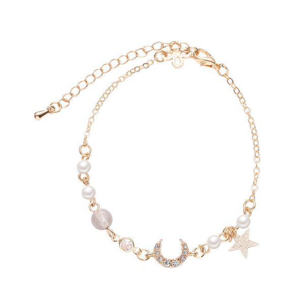 korean exquisite charm crystal bracelet sweet girly star moon marble bracelet small fresh ornament, Golden;silver
korean exquisite charm crystal bracelet sweet girly star moon marble bracelet small fresh ornament, Golden;silver