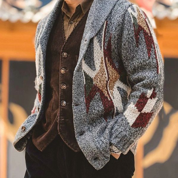 new fall/winter fashionable jacquard knits lapel neck long sleeved cardigan sweaters for men, White;black
new fall/winter fashionable jacquard knits lapel neck long sleeved cardigan sweaters for men, White;black