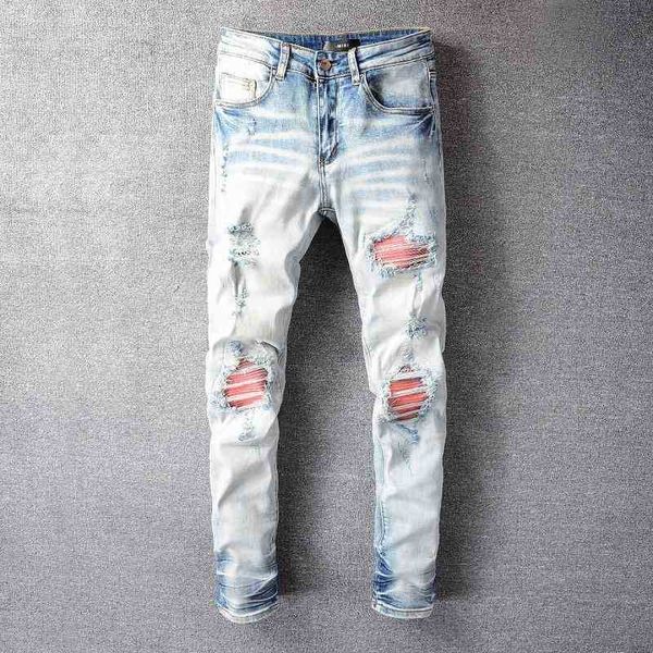 new us amirs casual hip hop high street worn out and worn washed splash ink color painting slim fit jeans men's #807, Blue
new us amirs casual hip hop high street worn out and worn washed splash ink color painting slim fit jeans men's #807, Blue