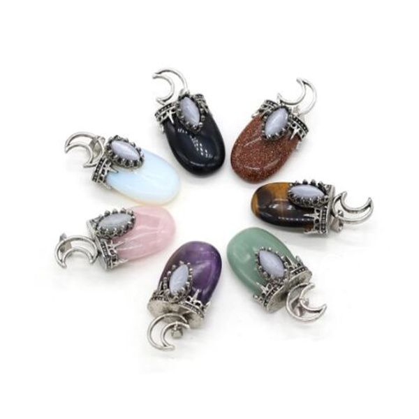natural stone pendant amethysts metal alloy moon shape exquisite charms for jewelry making diy necklace accessories 22x45mm gc1763, Silver
natural stone pendant amethysts metal alloy moon shape exquisite charms for jewelry making diy necklace accessories 22x45mm gc1763, Silver
