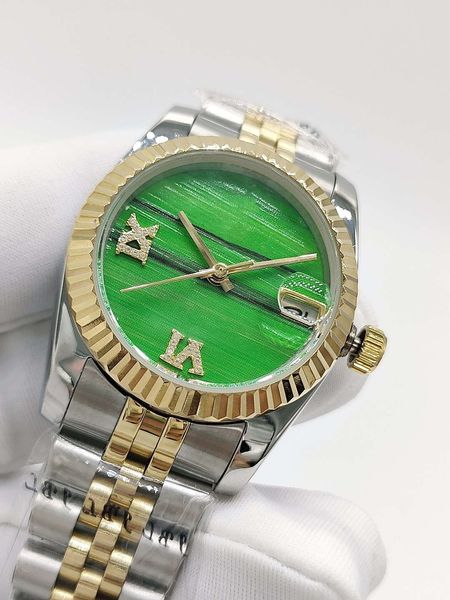 31mm fashion womens automatic mechanical watches diamonds green dial jubilee stainless steel women wristwatch 2813 movement wristwatches for, Slivery;brown
31mm fashion womens automatic mechanical watches diamonds green dial jubilee stainless steel women wristwatch 2813 movement wristwatches for, Slivery;brown