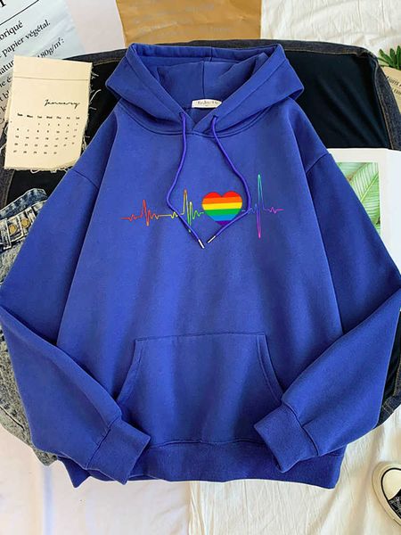 hoody beating heart rainbow printed women's hoodie with hood long sleeve hip hop clothes korean aesthetic sweatshirts women, Black
hoody beating heart rainbow printed women's hoodie with hood long sleeve hip hop clothes korean aesthetic sweatshirts women, Black
