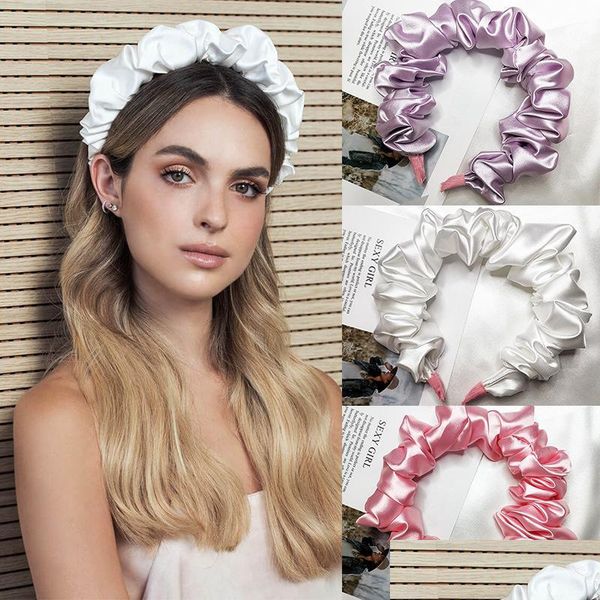 hair band solid color slik padded pleated hairband for women fashion scrunchy headband retro hair loop female accessories drop deliv dhsuy, Black;brown
hair band solid color slik padded pleated hairband for women fashion scrunchy headband retro hair loop female accessories drop deliv dhsuy, Black;brown