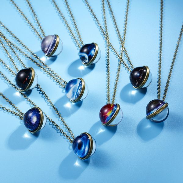space nightlight chocker necklace for women gold color starry sky pendant necklace fashion jewelry party gift, Silver
space nightlight chocker necklace for women gold color starry sky pendant necklace fashion jewelry party gift, Silver