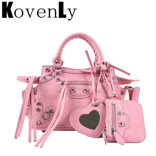 evening bags woman bag rivet tassel handbags with mirror casual lady shoulder punk style satchels crossbody s 220623
evening bags woman bag rivet tassel handbags with mirror casual lady shoulder punk style satchels crossbody s 220623