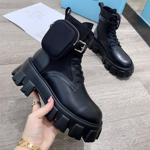 women brushed rois leather ankle boots mujeres botas piel monolith combat removable nylon pouch243s, Black
women brushed rois leather ankle boots mujeres botas piel monolith combat removable nylon pouch243s, Black