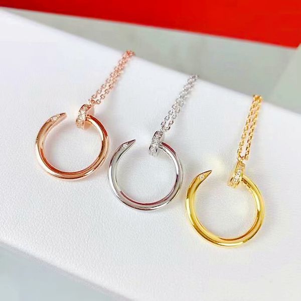 classic nail necklace fashion designer pendant 18k men's and women's holiday gift 316l stainless steel jewelry factory wholesale, Silver
classic nail necklace fashion designer pendant 18k men's and women's holiday gift 316l stainless steel jewelry factory wholesale, Silver