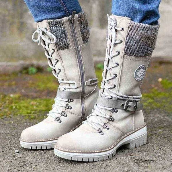 boots 2022 women winter buckle lace knitted mid-calf low heel round nose warm botas de 220805, Black
boots 2022 women winter buckle lace knitted mid-calf low heel round nose warm botas de 220805, Black